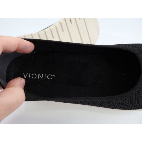 Vionic Uptown Skimmer Knit Womens Size 11 Black Platform Slip On Ballet Flats - Picture 4 of 12